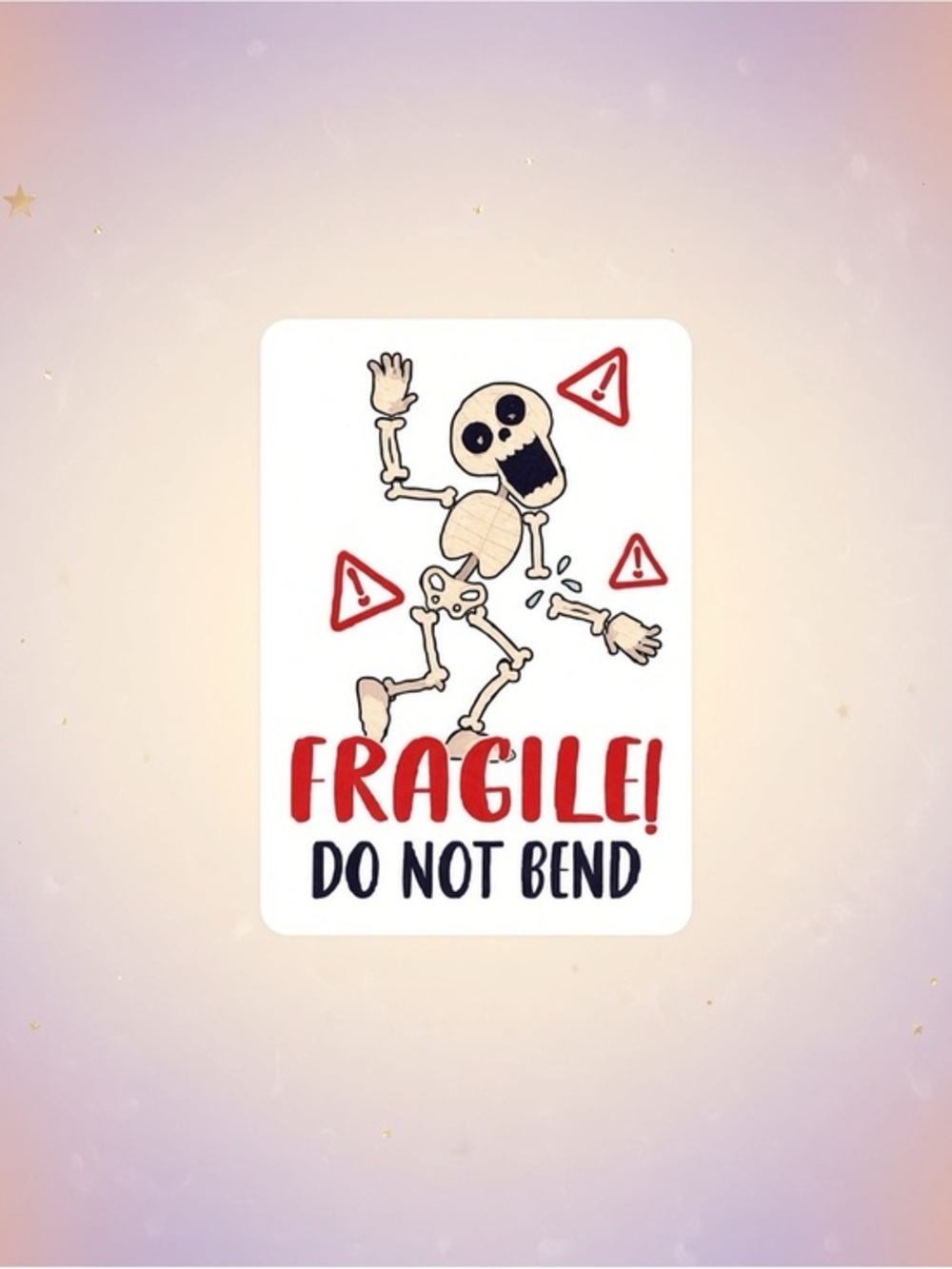 40 Halloween Skeleton Fragile Stickers